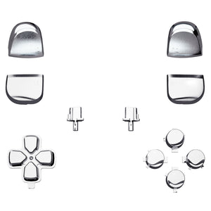 Glossy Chrome Silver 11in1 Button Kits Compatible With PS5 Controller BDM-010 & BDM-020 - JPF2002G2WS - Extremerate Wholesale
