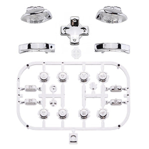 Glossy Chrome Silver 22in1 Button Kits For NS Switch Joycon & OLED Joycon Dpad Controller-BZD402WS - Extremerate Wholesale