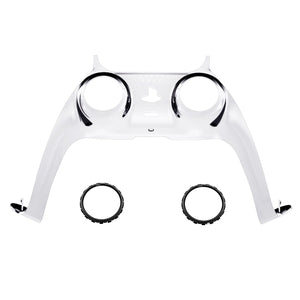 Glossy Chrome Silver Decorative Trim Shell With Accent Rings Compatible With PS5 Controller-GPFD4002WS - Extremerate Wholesale