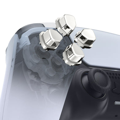 Glossy Chrome Silver Ergonomic Split D-pad Direction Buttons (SDP Buttons) For PS5 & PS5 Edge & PS4 All Model Controller -JPF8007WS - Extremerate Wholesale