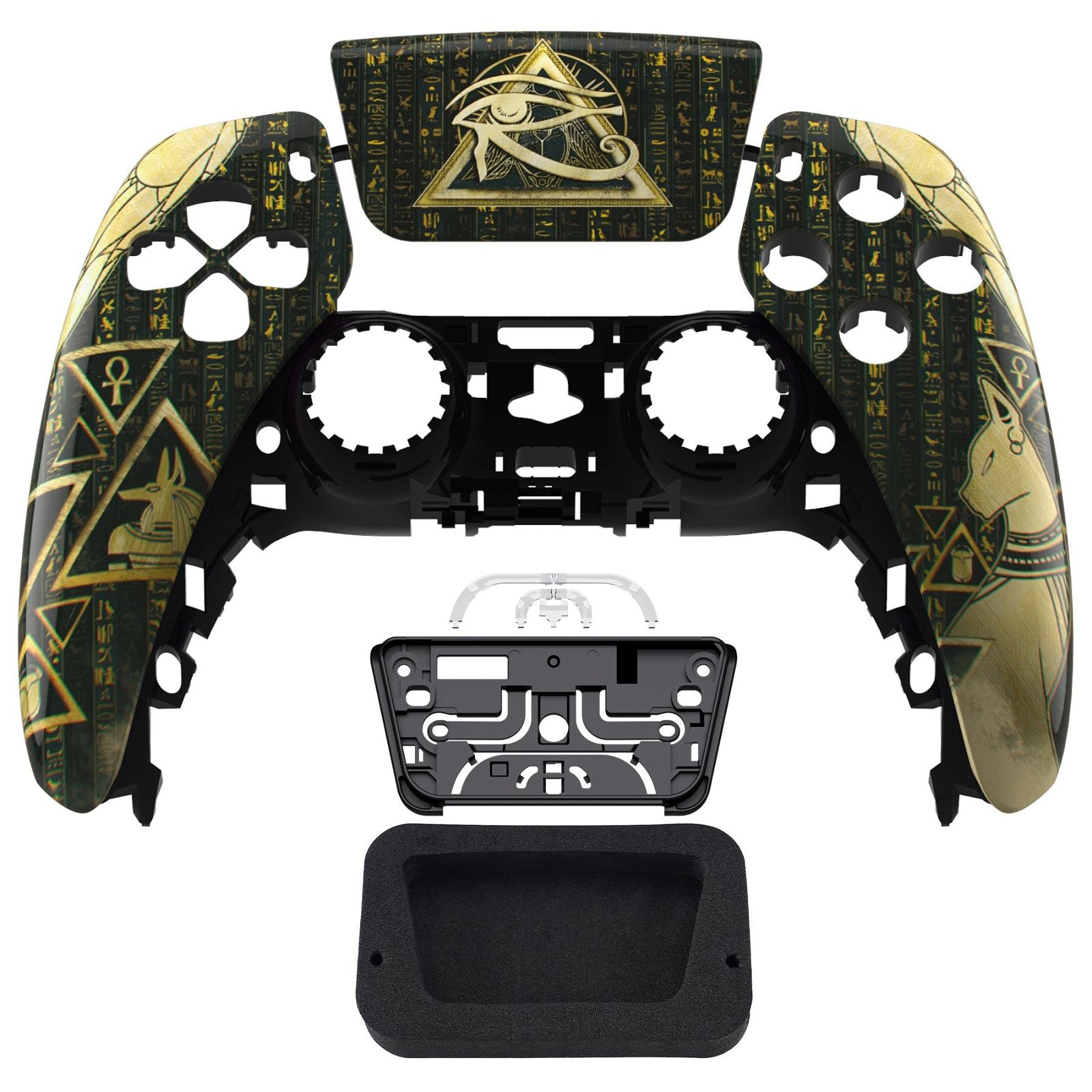 Glossy Eye of Providence Pyramid Front Shell With Touchpad Compatible With  PS5 Controller BDM-010/020/030/040/050 - ZPFT1003G3WS