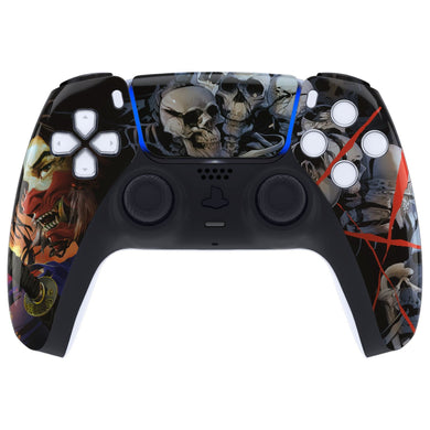 Glossy Ghost of Samurai Front Shell With Touchpad Compatible With PS5 Controller BDM-010 & BDM-020 & BDM-030 & BDM-040 - ZPFT1059G3WS - Extremerate Wholesale