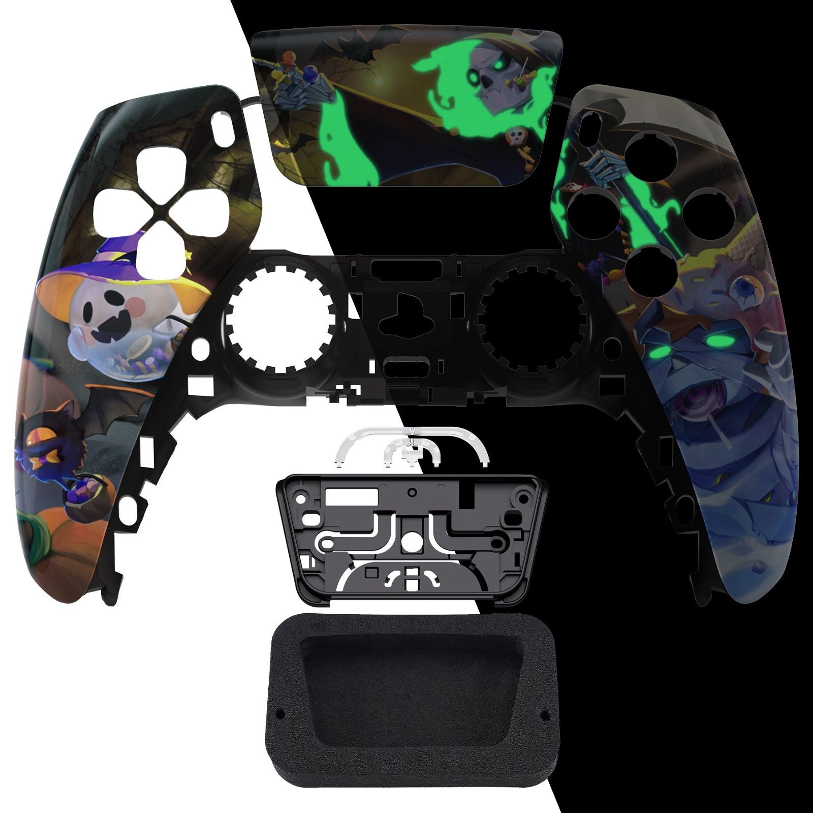 PlayStation - はる PS5 Glossy Glow in Dark - Halloween Candy Night Front Shell With