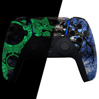 Glossy Glow in Dark - The Awakening of the Earth Lord Front Shell With Touchpad Compatible With PS5 Controller BDM-010 & BDM-020 & BDM-030 & BDM-040 - ZPFT1080G3WS - Extremerate Wholesale