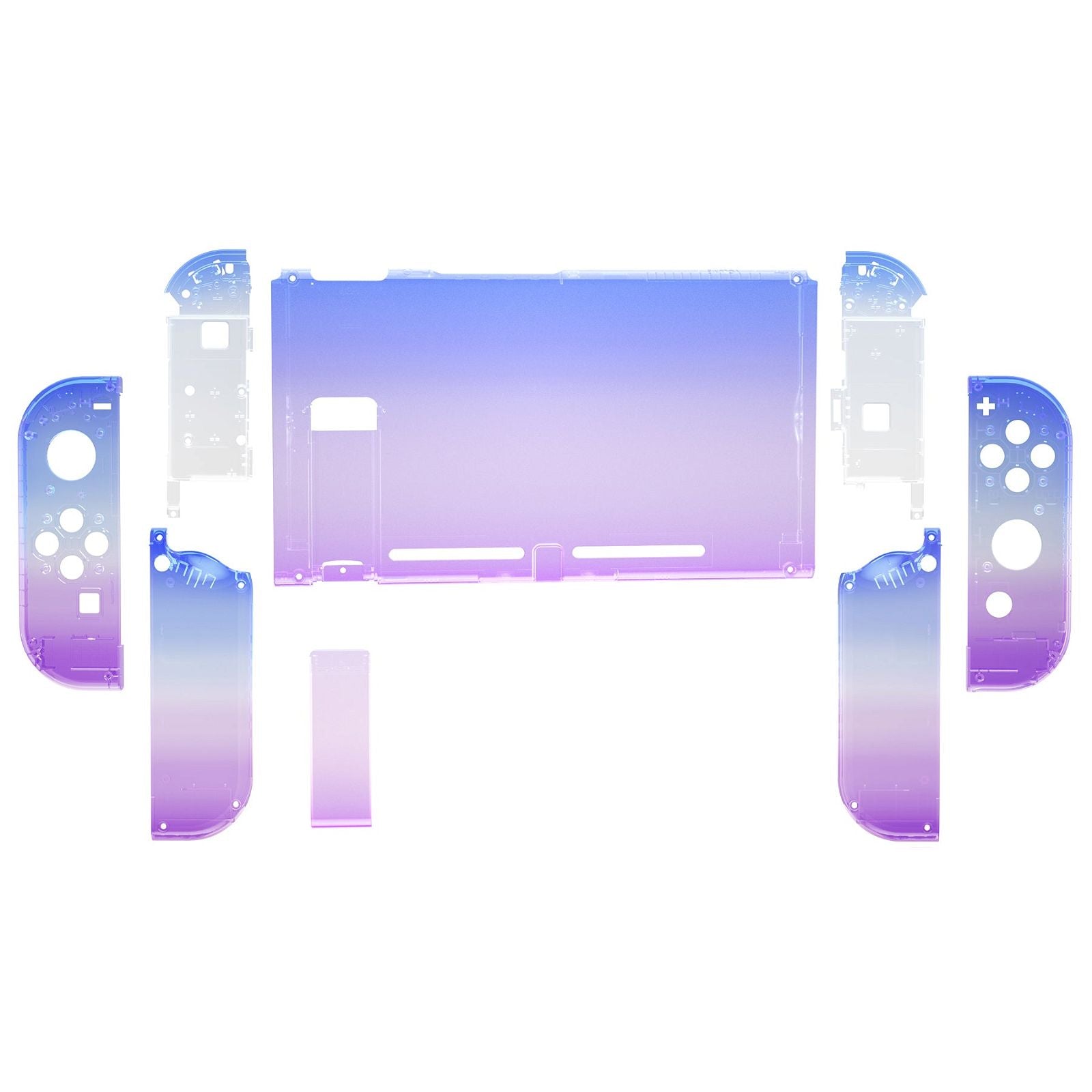 Glossy Gradient Translucent BlueBell Full Shells For NS Joycon