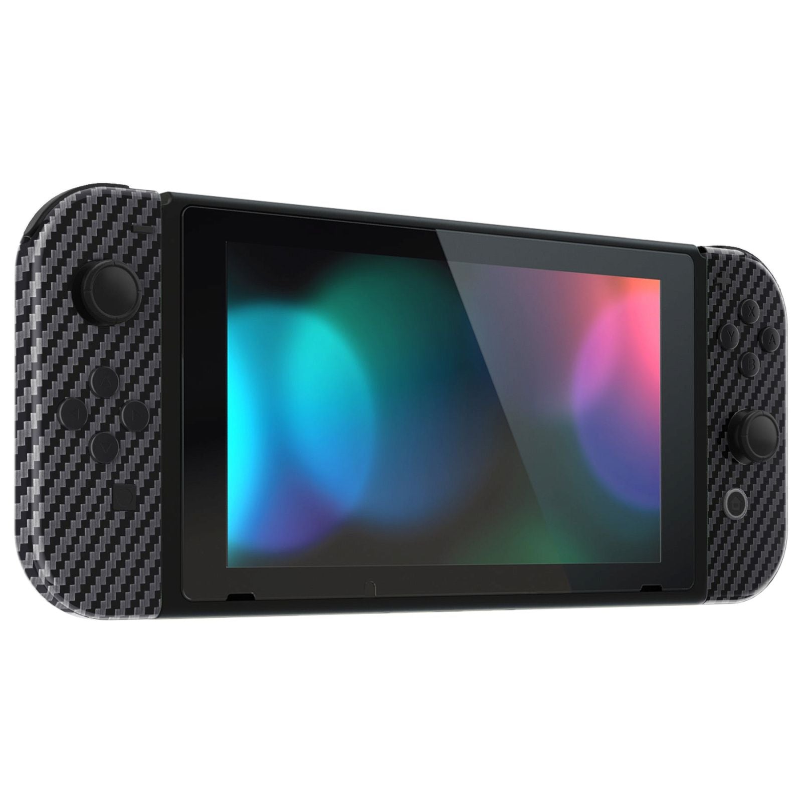 Glossy Graphite Carbon Fiber Pattern Full Shells For NS Joycon