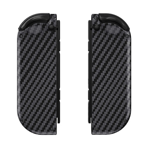 Glossy Graphite Carbon Fiber Pattern Shells For NS Switch Joycon & OLED ...