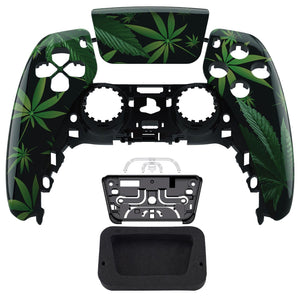 Glossy Green Weeds Front Shell With Touchpad Compatible With PS5 Controller BDM-010 & BDM-020 & BDM-030 & BDM-040 - ZPFT1011G3WS - Extremerate Wholesale