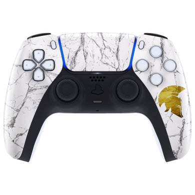 Glossy Marbled Morale Front Shell With Touchpad Compatible With PS5 Controller BDM-010 & BDM-020 & BDM-030 & BDM-040 - ZPFT1040G3WS - Extremerate Wholesale