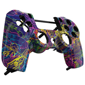 Glossy Neon Novel Front Shell Compatible With PS4 Gen2 Controller-SP4FT50WS - Extremerate Wholesale