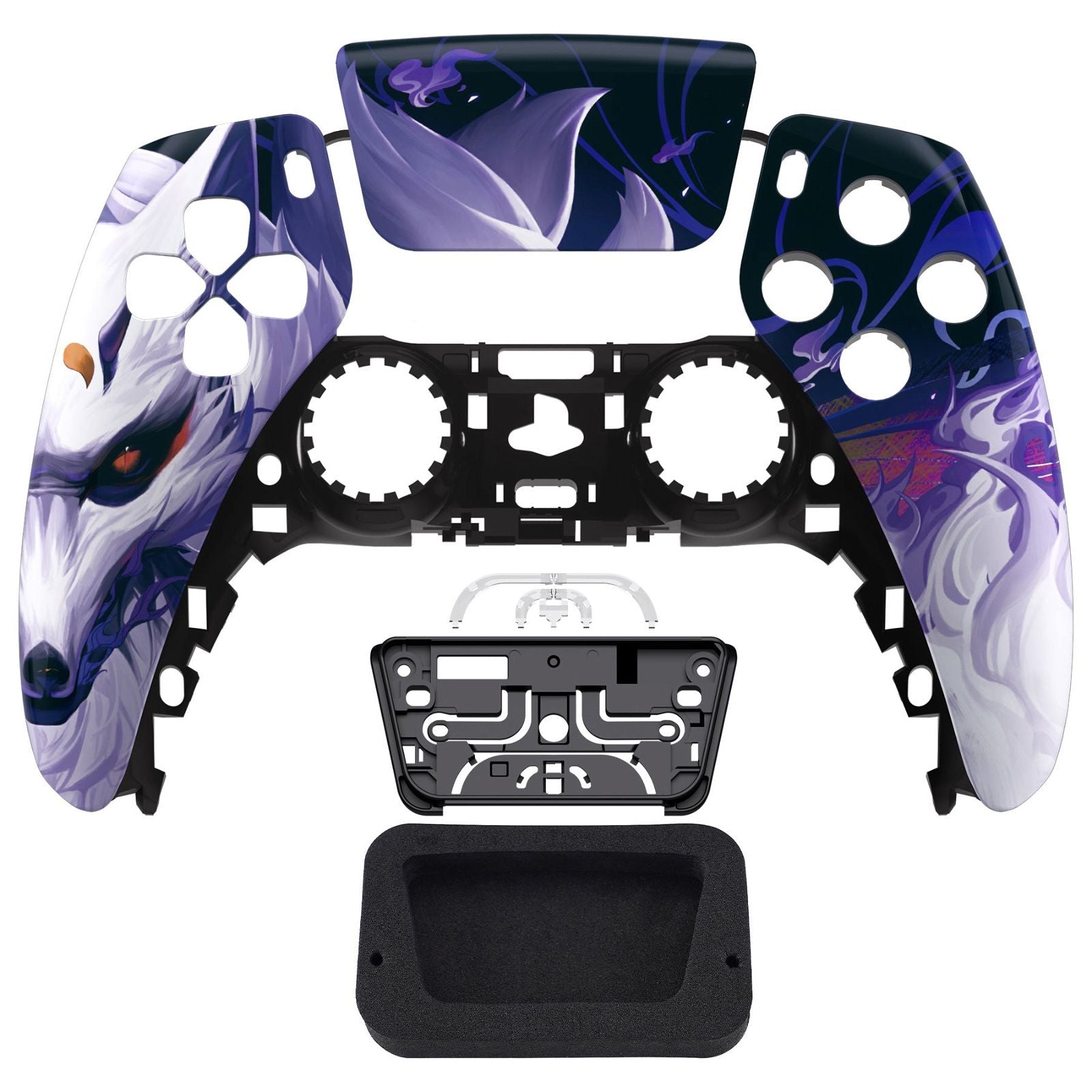 Glossy Nine-tailed Fox Front Shell With Touchpad Compatible With PS5  Controller BDM-010/020/030/040/050 - ZPFT1082G3WS