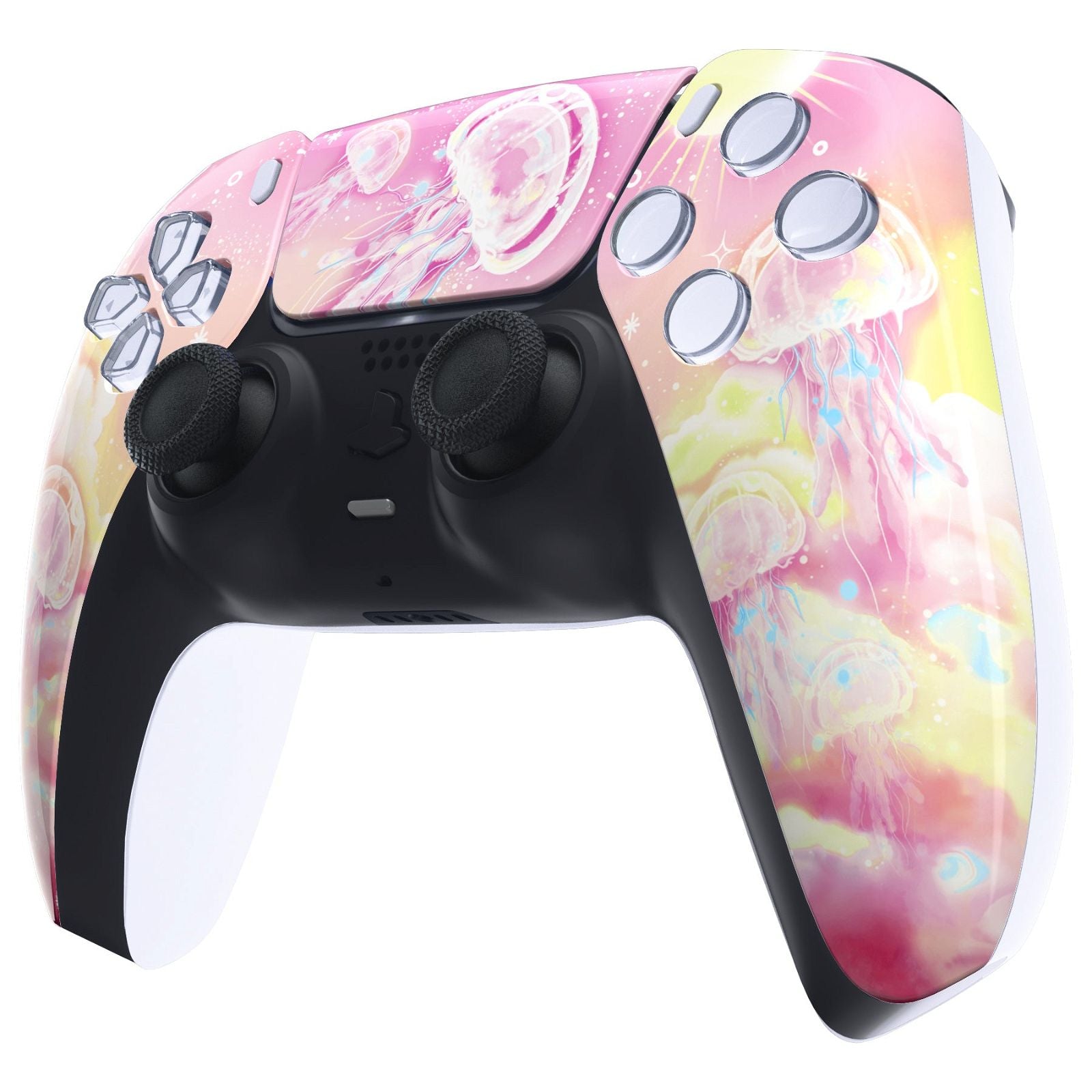 Glossy Pinky Jellyfish Heaven Front Shell With Touchpad Compatible With PS5  Controller BDM-010/020/030/040/050 - ZPFT1081G3WS