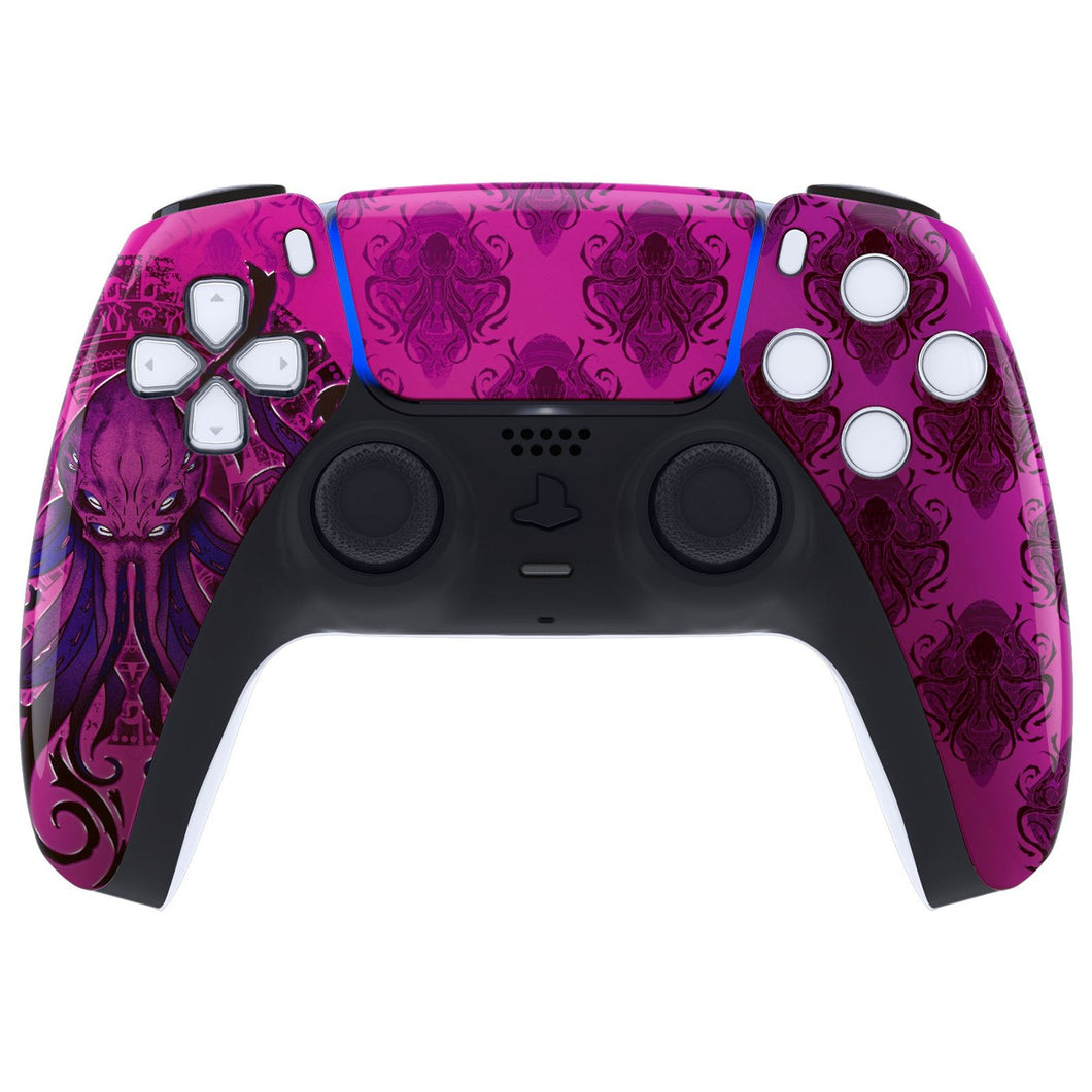 Glossy Purple Octopus Cthulhu Front Shell With Touchpad Compatible With PS5 Controller BDM-010 & BDM-020 & BDM-030 & BDM-040 - ZPFT1015G3WS - Extremerate Wholesale