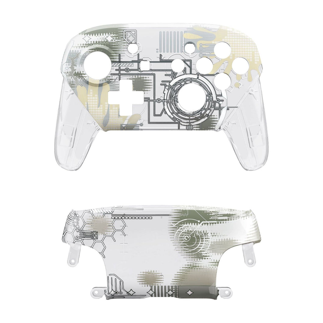 Glossy Silver Splatter Front Back Shells For NS Pro Controller-MRT111WS - Extremerate Wholesale