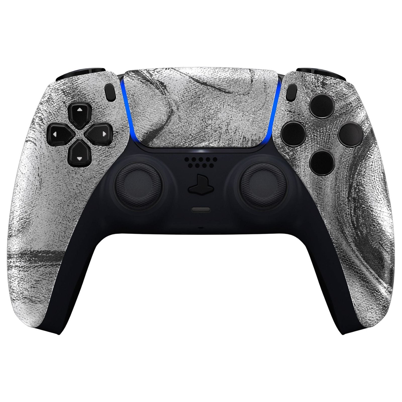 Glossy Silver Wave Front Shell With Touchpad Compatible With PS5 ...