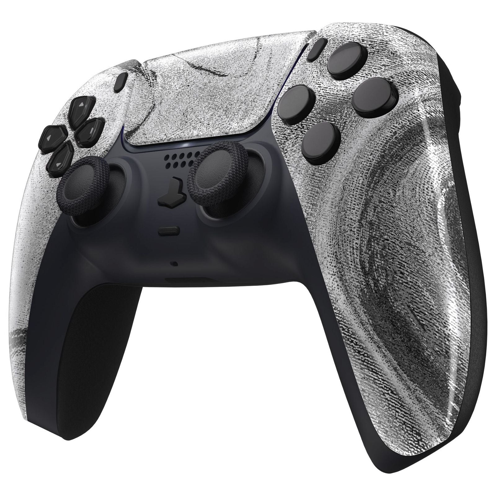 Glossy Silver Wave Front Shell With Touchpad Compatible With PS5