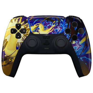 Glossy Splattering Fighting Front Shell With Touchpad Compatible With PS5 Controller BDM-010 & BDM-020 & BDM-030 & BDM-040 - ZPFT1098G3WS - Extremerate Wholesale