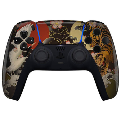 Glossy Tiger & Crane Front Shell With Touchpad Compatible With PS5 Controller BDM-010 & BDM-020 & BDM-030 & BDM-040 - ZPFT1084G3WS - Extremerate Wholesale