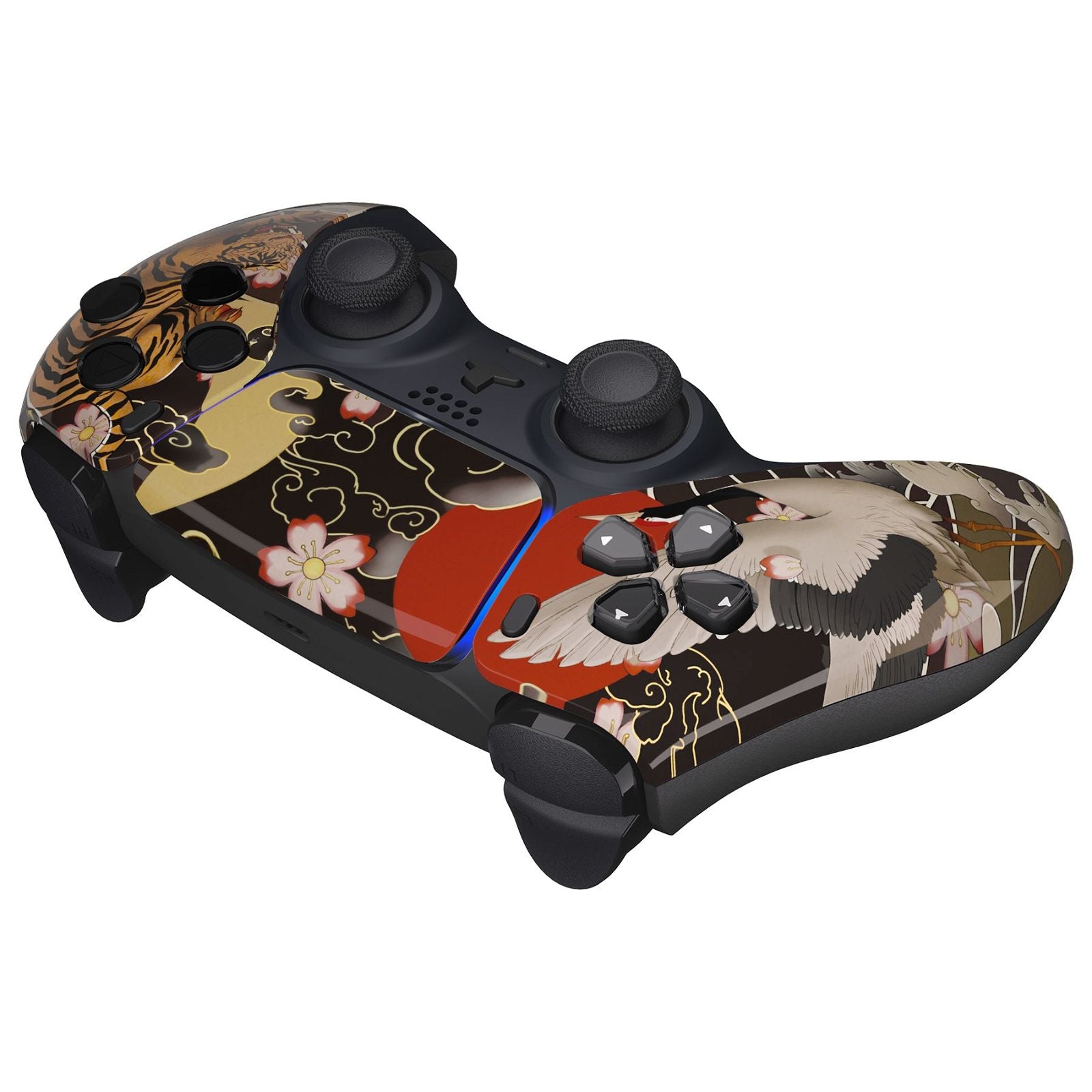 Glossy Tiger & Crane Front Shell With Touchpad Compatible With PS5  Controller BDM-010/020/030/040/050 - ZPFT1084G3WS