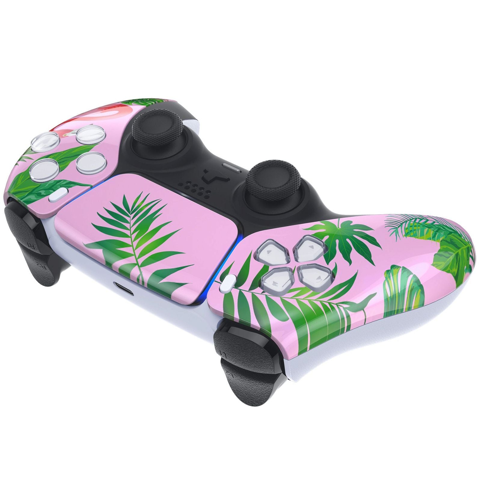 Glossy Tropical Flamingo Front Shell With Touchpad Compatible With