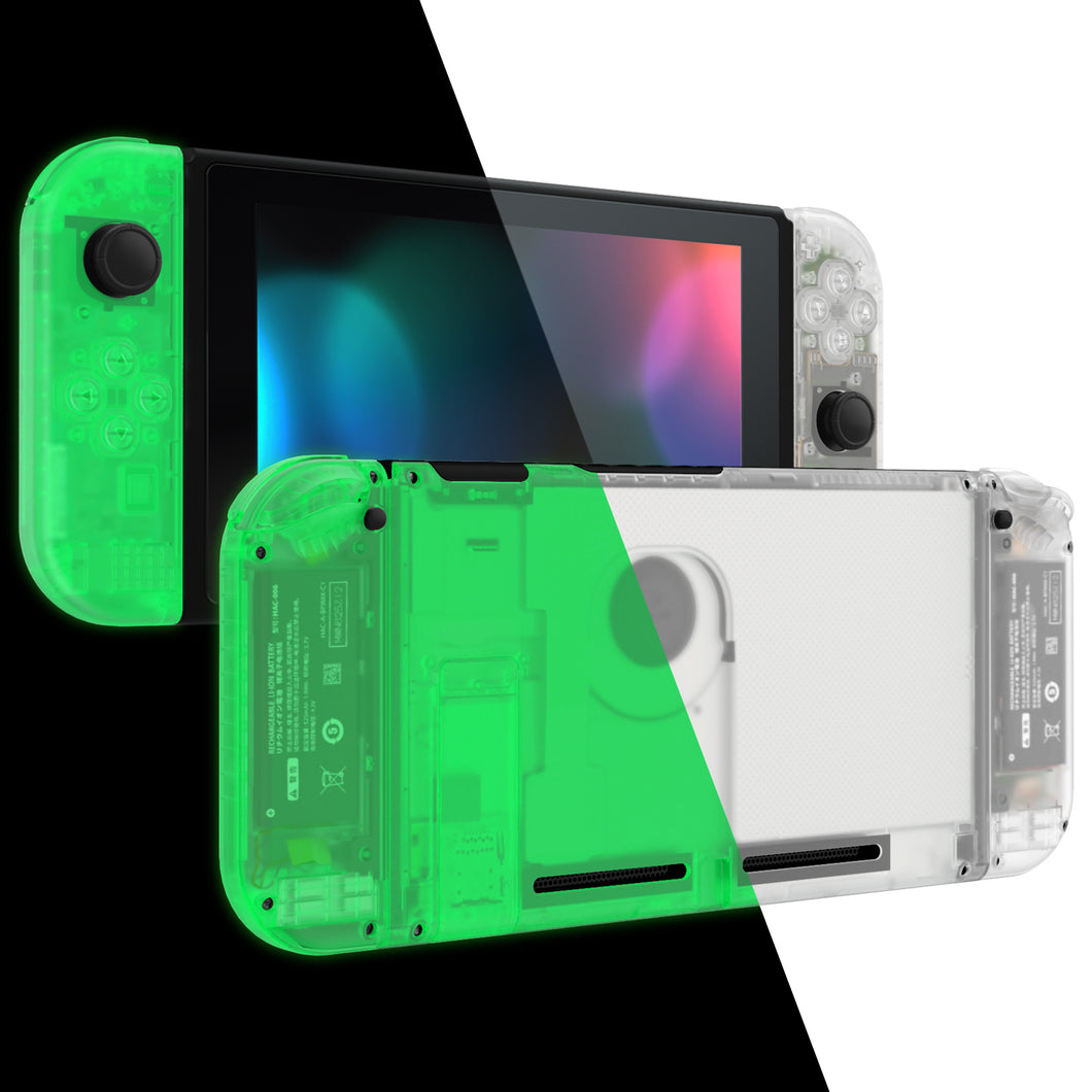 Glow Shell Glow In Dark- Green Full Shells For NS Joycon-Without Any Buttons ...