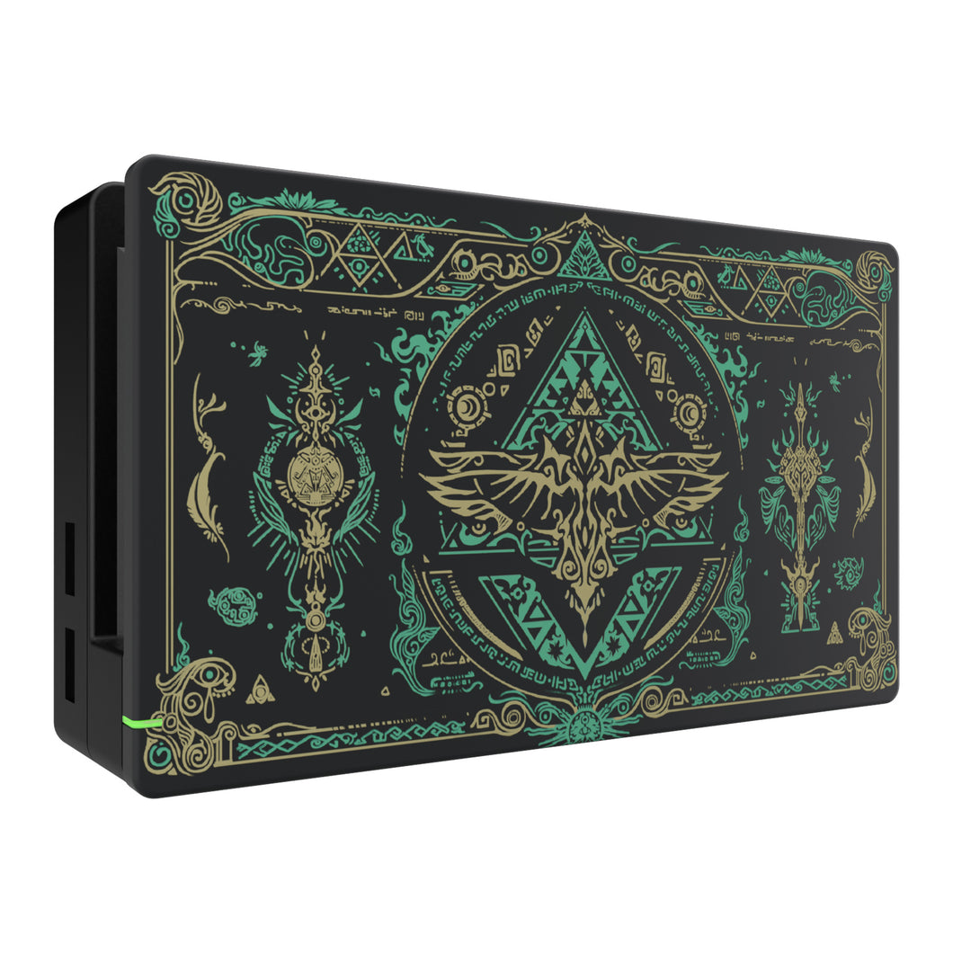 Soft Touch Glow in Dark Totem of Kingdom Black Faceplate For Nintendo Switch Dock-FDT109WS