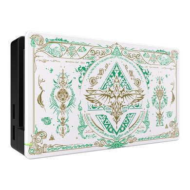 Soft Touch Glow in Dark Totem of Kingdom White Faceplate For Nintendo Switch Dock-FDT110WS - Extremerate Wholesale