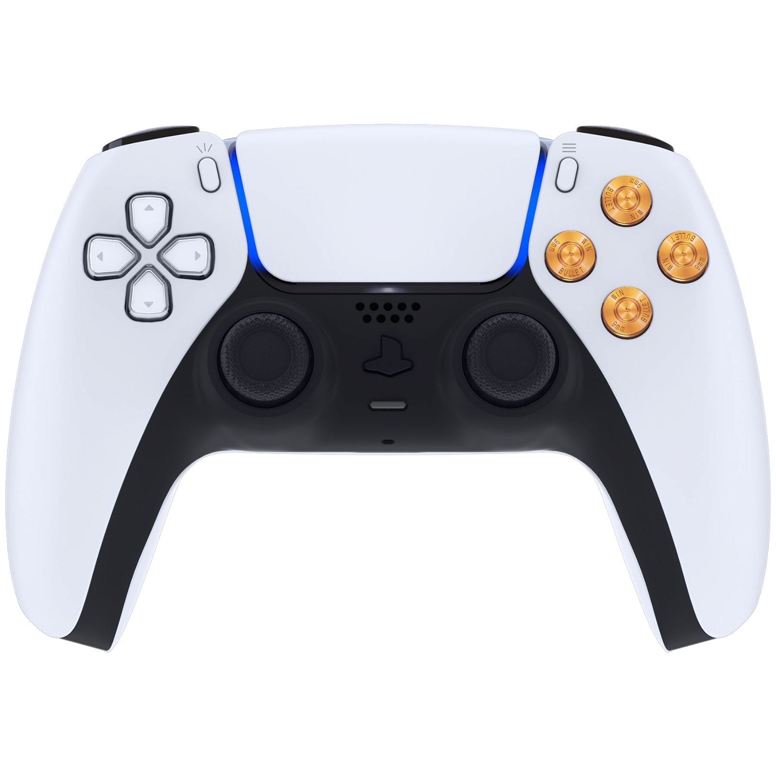Gold Metal ABXY Buttons Compatible With PS5 Controller-JPFA001WS