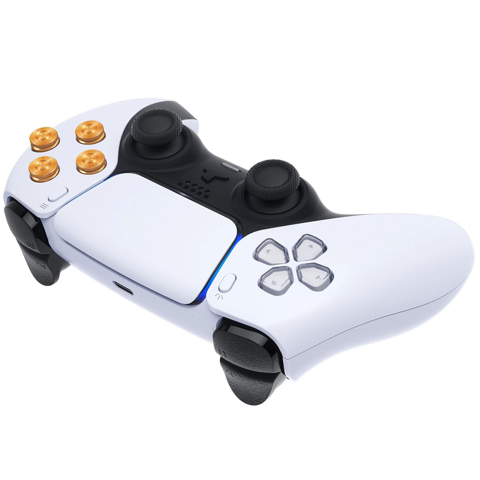 Gold Metal ABXY Buttons Compatible With PS5 Controller-JPFA001WS