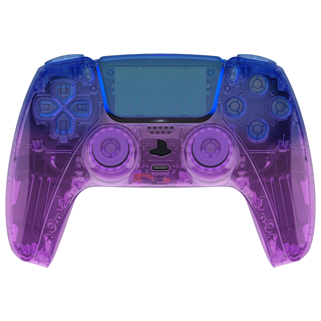 Gradient Translucent Bluebell Full Set Shell with Button Kits For PS5 Controller BDM-010/020/030/040/050 - QPFP3001G3WS