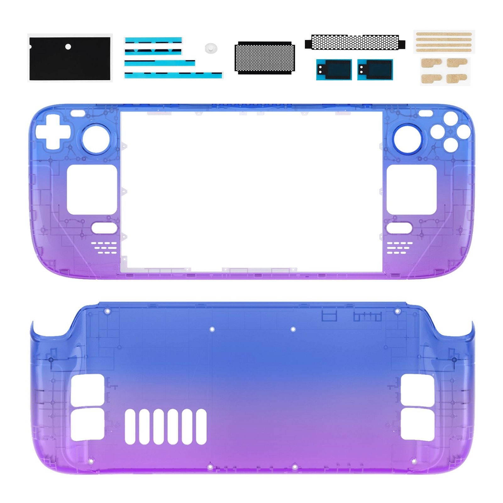 Gradient Translucent Bluebell Full Set Shell For Steam Deck