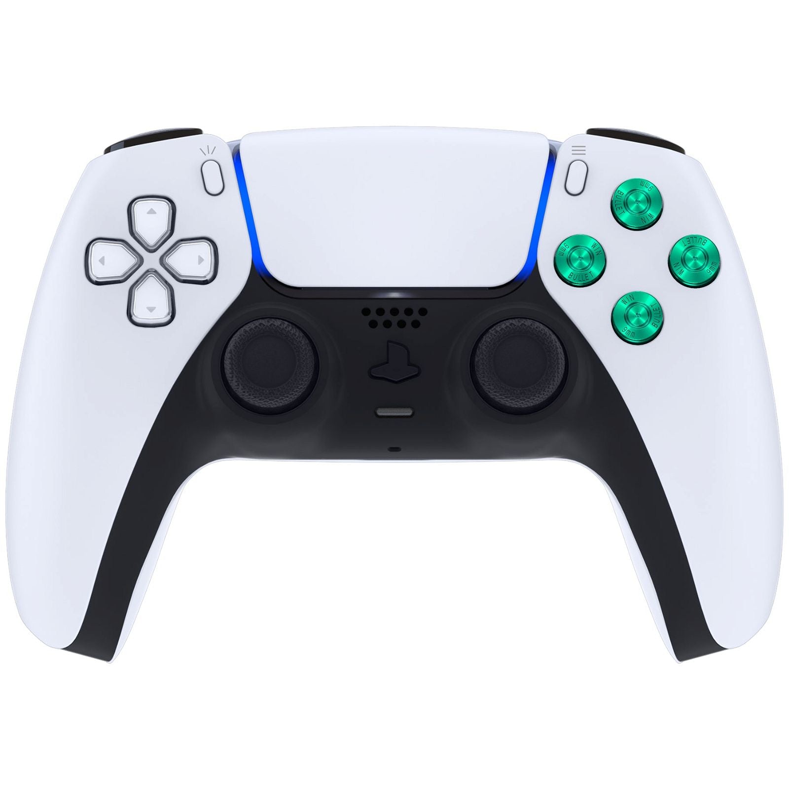 Green Metal ABXY Buttons Compatible With PS5 Controller-JPFA006WS