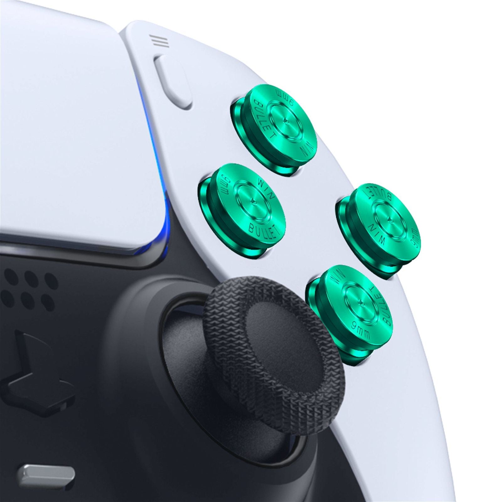 Green Metal ABXY Buttons Compatible With PS5 Controller-JPFA006WS