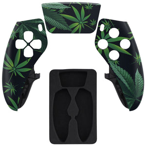 Green Weeds Left Right Front Housing Shell With Touchpad Compatible With PS5 Edge Controller - MLREGT007WS - Extremerate Wholesale