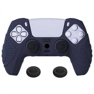 Guardian Edition Midnight Blue Ergonomic Silicone Case Skin With Black Joystick Caps For PS5 Controller-YHPF003 - Extremerate Wholesale