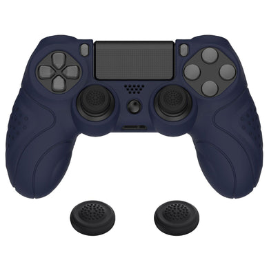 Guardian Edition Midnight Blue Ergonomic Soft Anti-Slip Controller Silicone Case Cover With Black Joystick Caps Compatible With PS4 Slim PS4 Pro Controller - P4CC0061 - Extremerate Wholesale