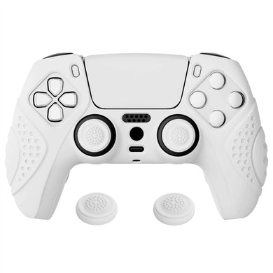 Guardian Edition White Ergonomic Silicone Case Skin With White Joystick Caps For PS5 Controller-YHPF002 - Extremerate Wholesale