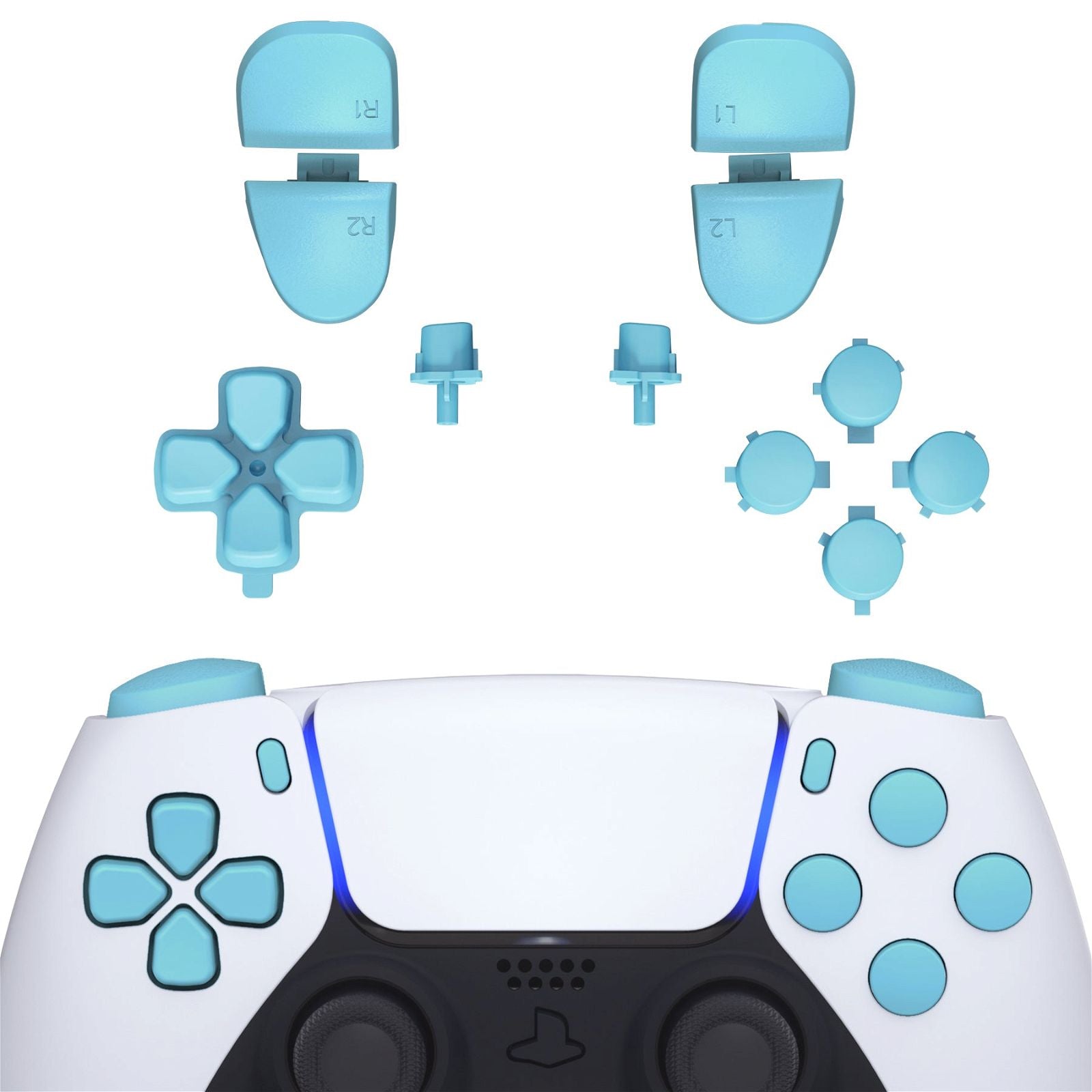 Heaven Blue 11in1 Button Kits Compatible With PS5 Controller BDM