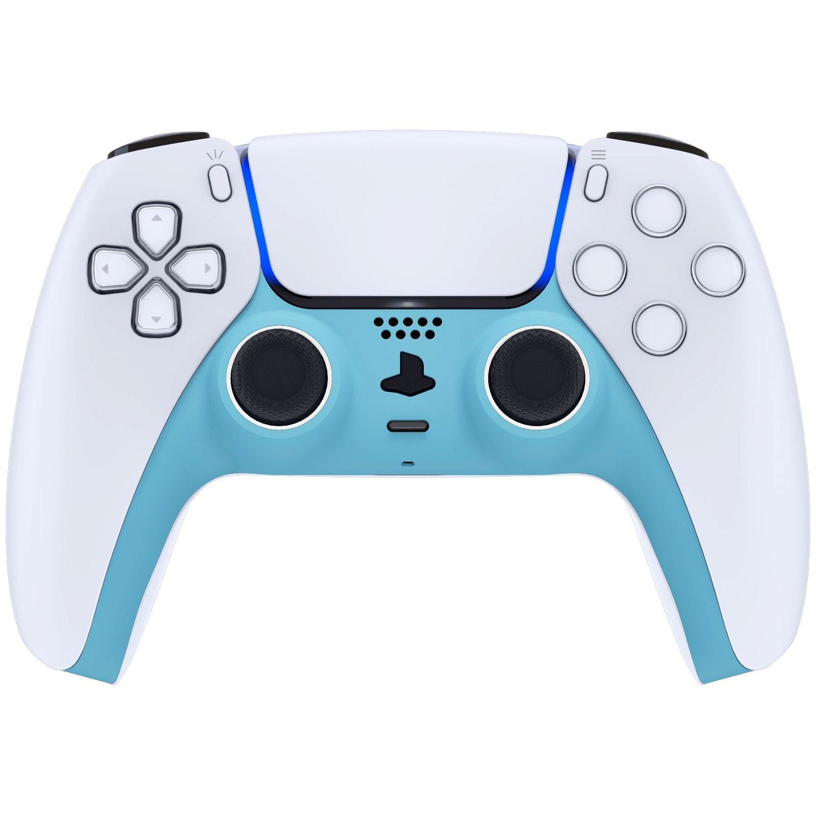 【サイズ:パタンデザイン_色:ブルーフレームスカル】eXtremeRate Sw eXtremeRate 7 Colors 9 Modes Luminated Dpad Thumbsticks