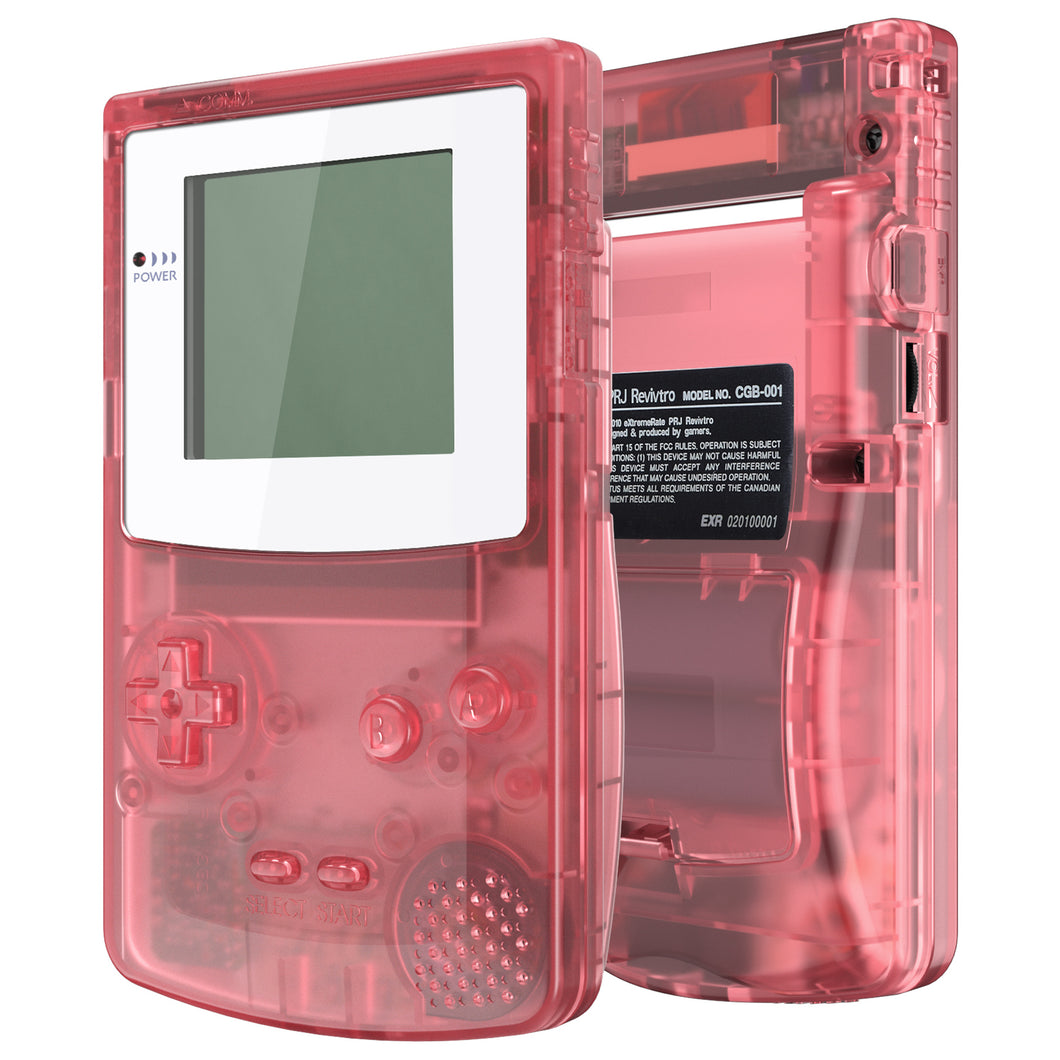 IPS Ready Upgraded eXtremeRate Cherry Pink Replacement Full Set Shells with Buttons for Gameboy Color GBC , Compatible with GBC OSD IPS & Regular IPS & Standard LCD - QCBM5007