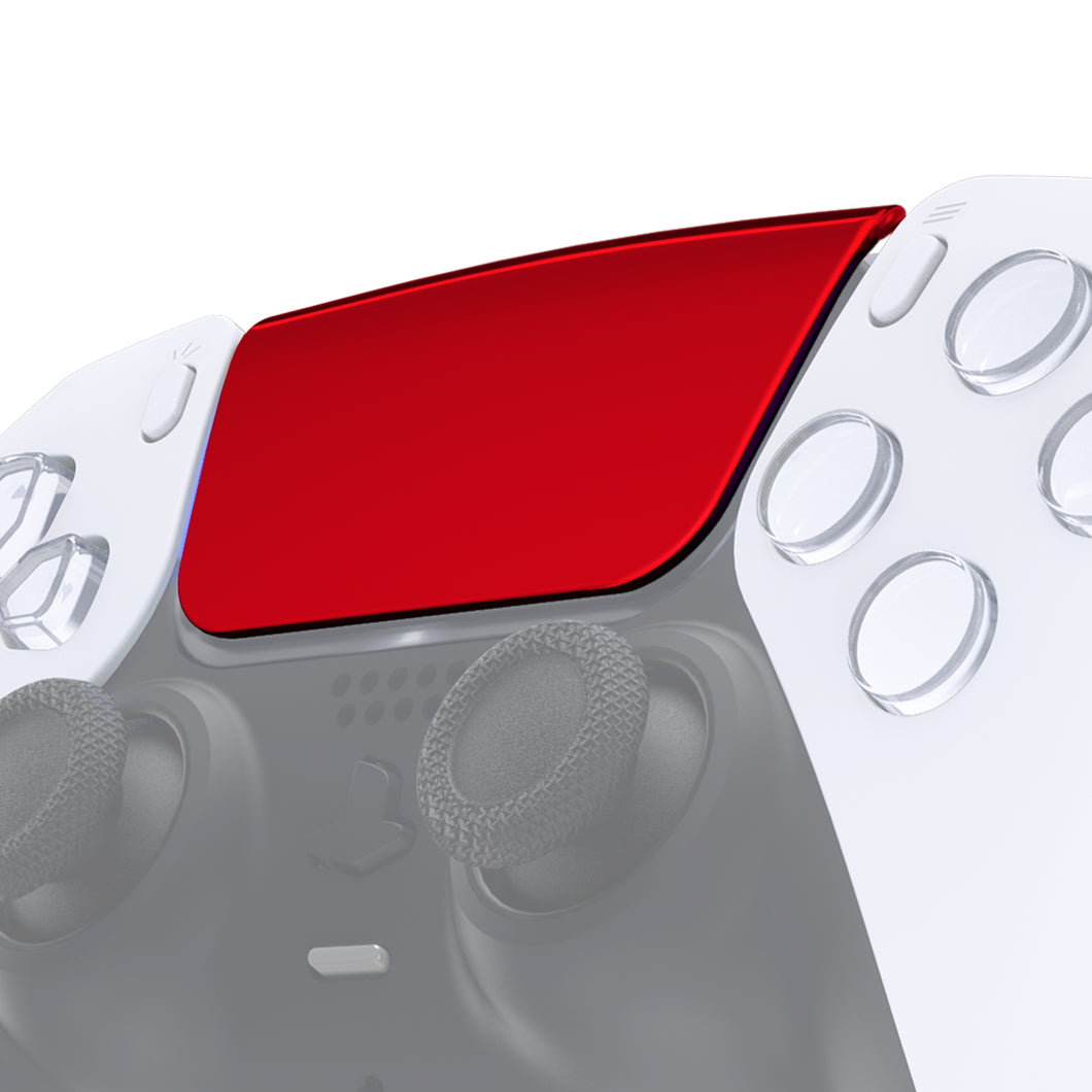 Glossy Chrome Red Touchpad Compatible With PS5 Controller BDM-010 & BDM-020 & BDM-030 & BDM-040 - JPF4047G3WS