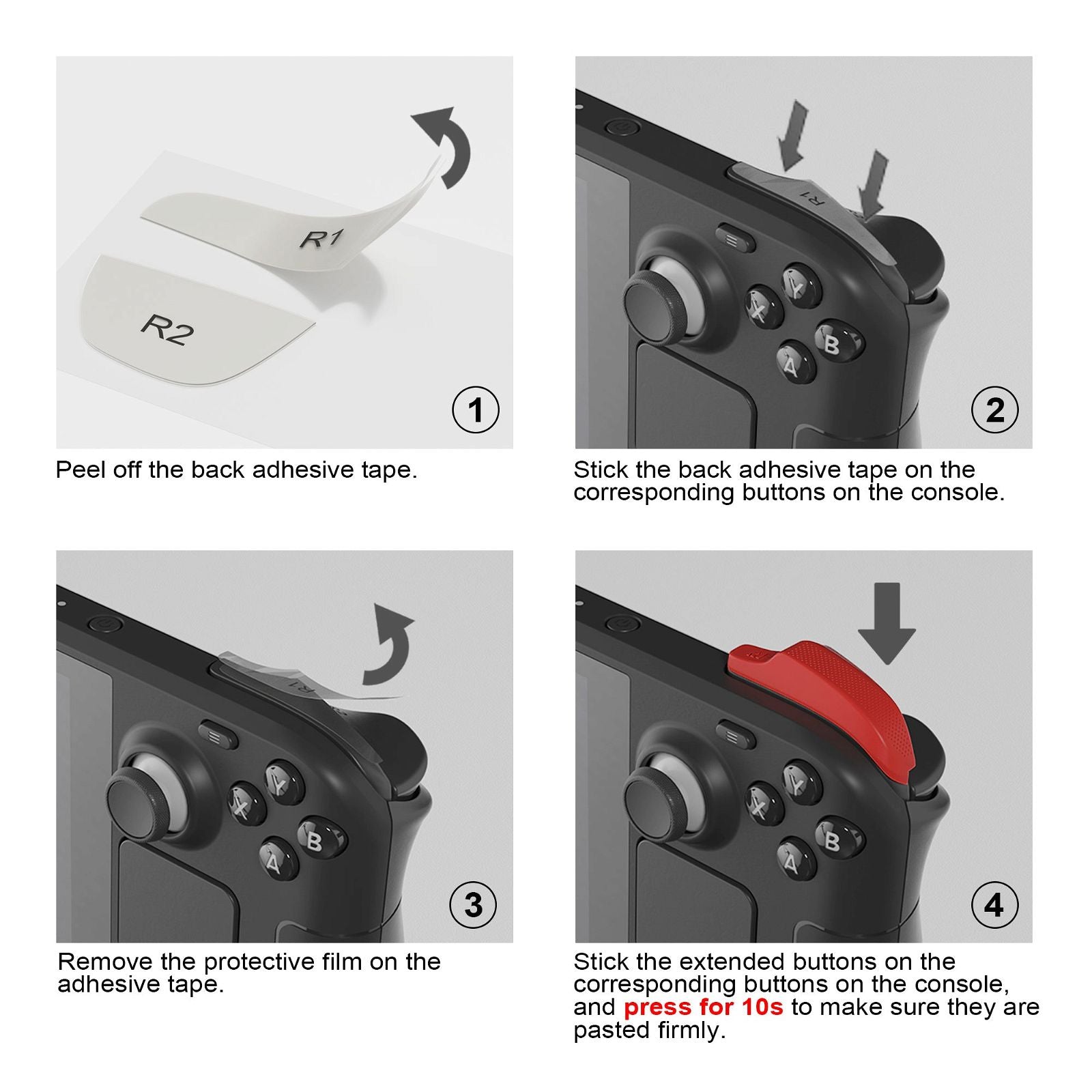 LR INCREASER Black Shoulder Buttons Trigger Enhancement Set for