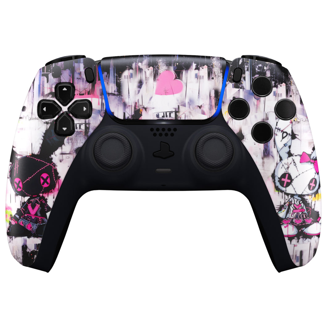 Lovely Punky Bunny Front Shell With Touchpad Compatible With PS5 Controller BDM-010 & BDM-020 & BDM-030 & BDM-040 - ZPFR016G3WS