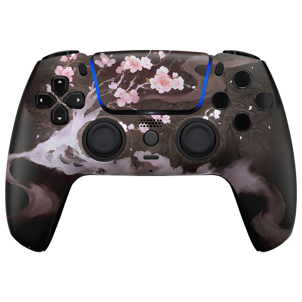 Luna Redesigned Blossom In The Darkness Front Shell with Touchpad for PS5 Controller BDM-010/020/030/040/050- GHPFR010WS