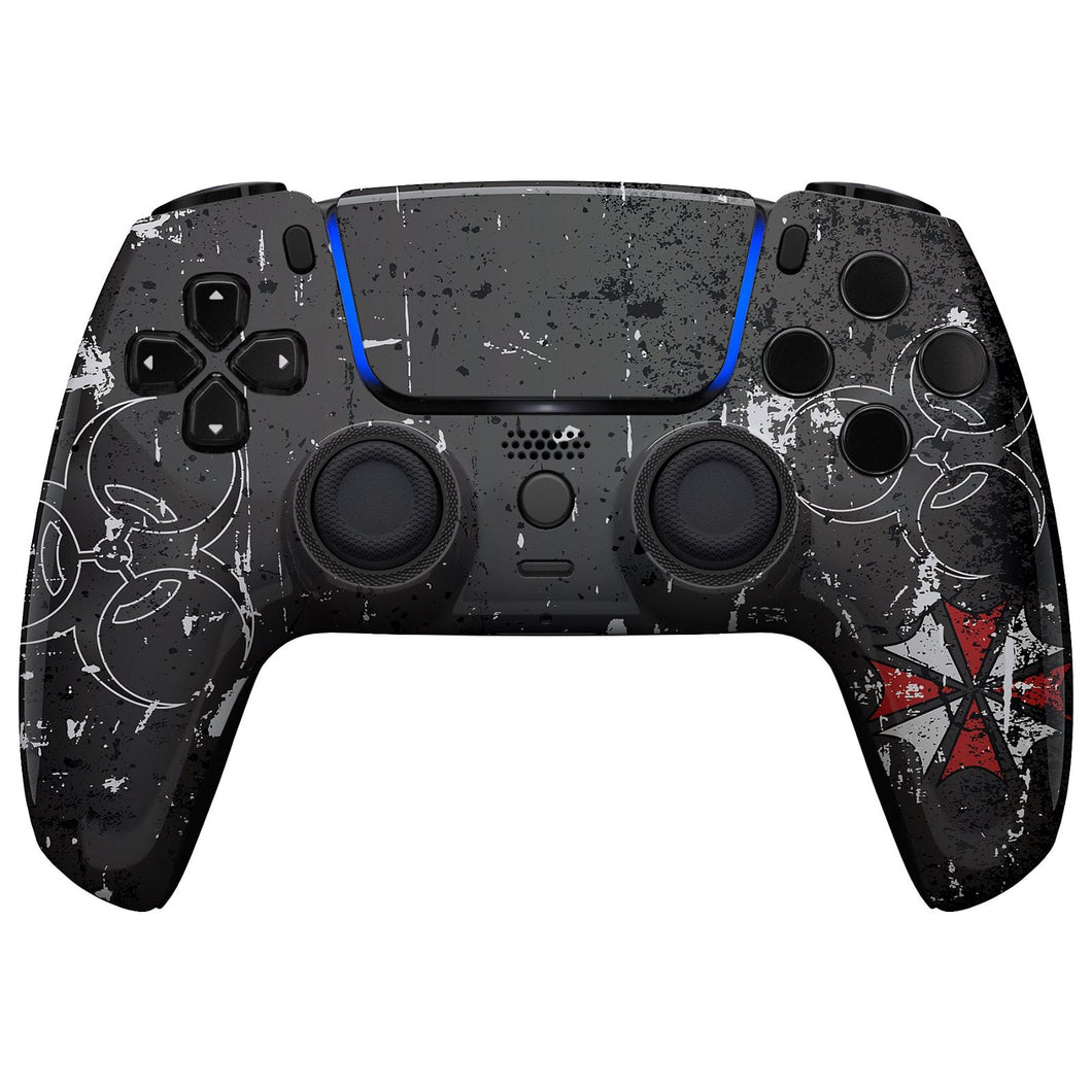 Luna Redesigned Glossy Biohazard Front Shell With Touchpad Compatible With PS5 Controller BDM-010 & BDM-020 & BDM-030 & BDM-040 - GHPFT011WS - Extremerate Wholesale