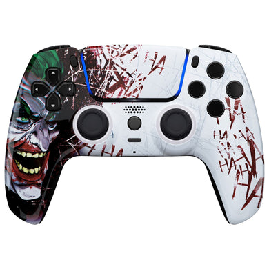 Luna Redesigned Glossy Clown Hahaha Front Shell With Touchpad Compatible With PS5 Controller BDM-010 & BDM-020 & BDM-030 & BDM-040 - GHPFT001WS - Extremerate Wholesale