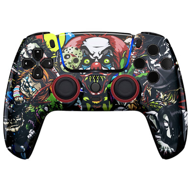 Luna Redesigned Glossy Scary Party Front Shell With Touchpad Compatible With PS5 Controller BDM-010 & BDM-020 & BDM-030 & BDM-040 - GHPFT009WS - Extremerate Wholesale