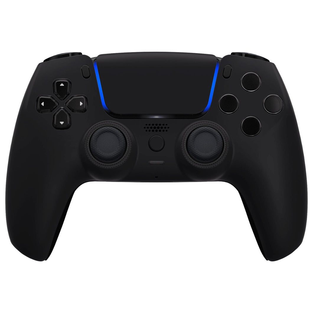 Luna Redesigned Soft Touch Black Front Shell With Touchpad Compatible With PS5 Controller BDM-010 & BDM-020 & BDM-030 & BDM-040 - GHPFP001WS - Extremerate Wholesale