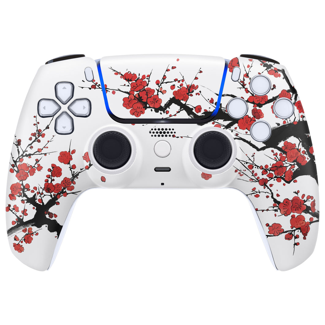 Luna Redesigned Winter Blossom Front Shell with Touchpad for PS5 Controller BDM-010/020/030/040/050 - GHPFT022WS