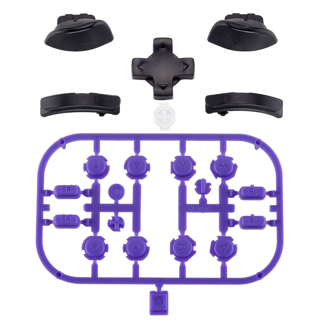 Matte Black Purple 22in1 Button Kits For NS Switch Joycon & OLED Joycon Dpad Controller-BZM508WS - Extremerate Wholesale